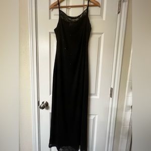 90s black maxi dress